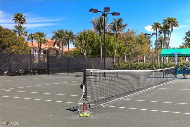 view of tennis court