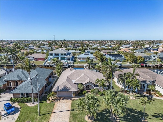 bird's eye view with a residential view
