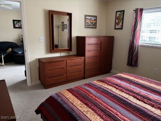 view of carpeted bedroom