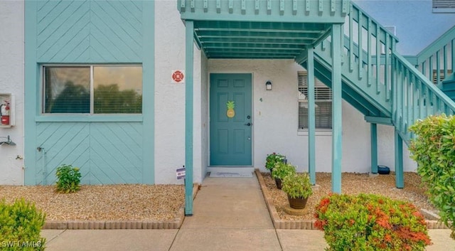 view of doorway to property