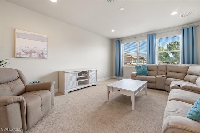 view of carpeted living room