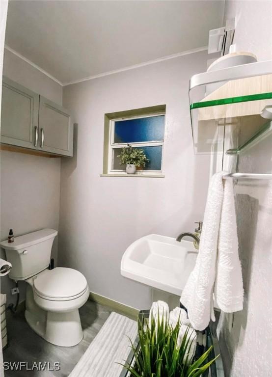 bathroom with toilet and sink