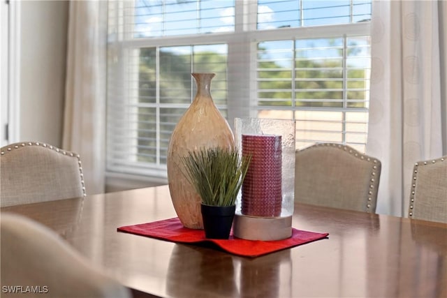 view of dining room