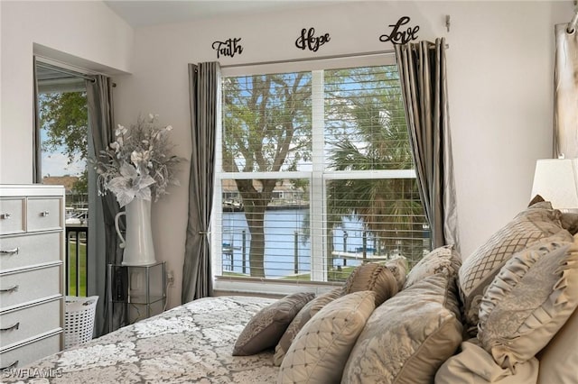 bedroom featuring multiple windows