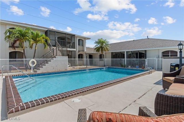 view of pool with a patio area