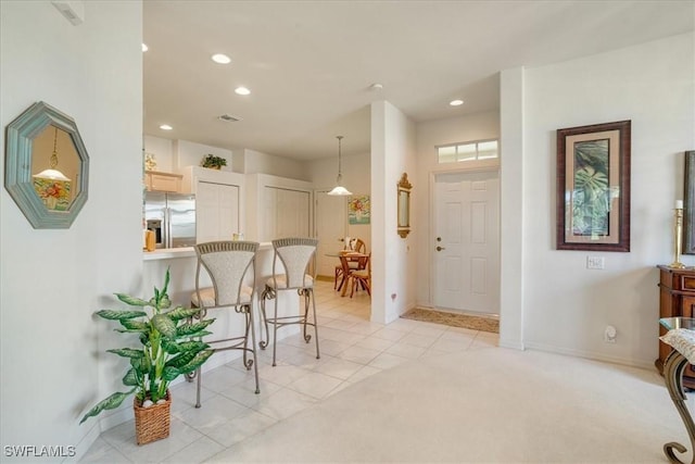 view of tiled foyer