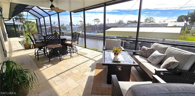 view of sunroom