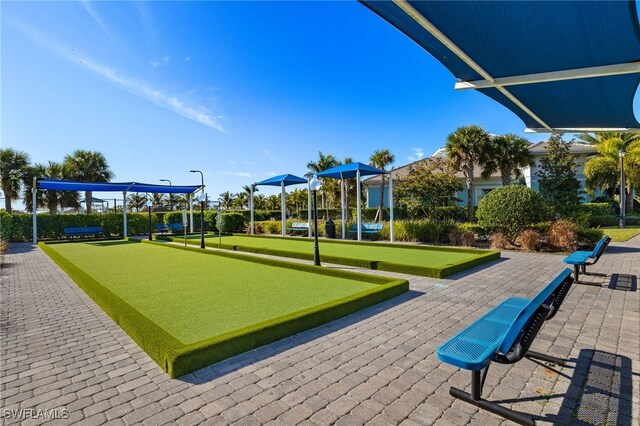 view of property's community featuring a game area