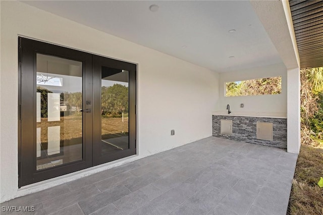 view of patio with french doors