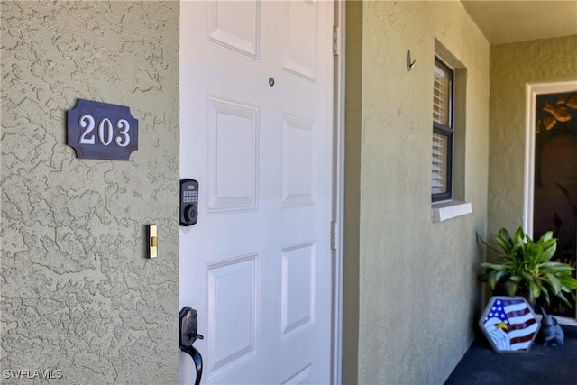 view of doorway to property