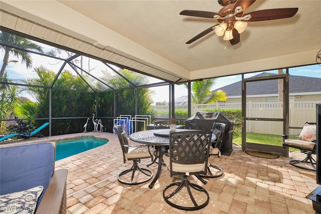 view of sunroom