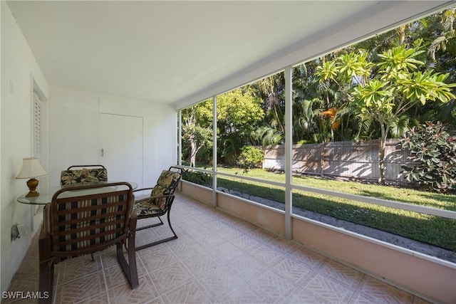 sunroom featuring plenty of natural light