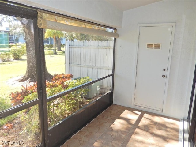 view of sunroom