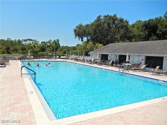 view of pool with a patio area