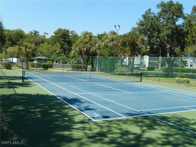 view of tennis court