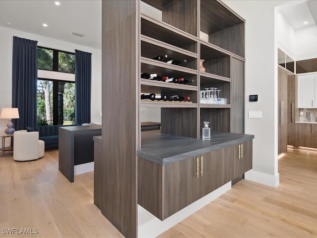 office featuring light hardwood / wood-style floors