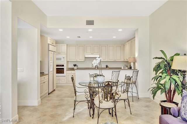 view of dining area