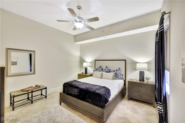 bedroom with ceiling fan