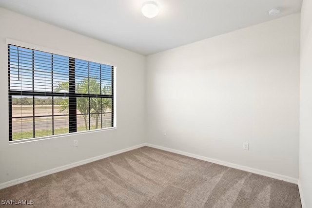 unfurnished room with carpet floors and a wealth of natural light