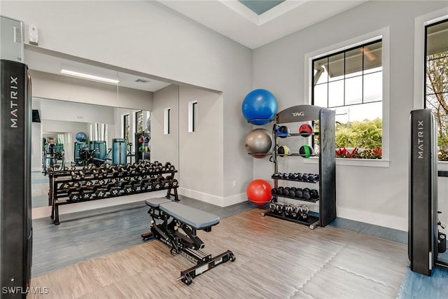 view of exercise room