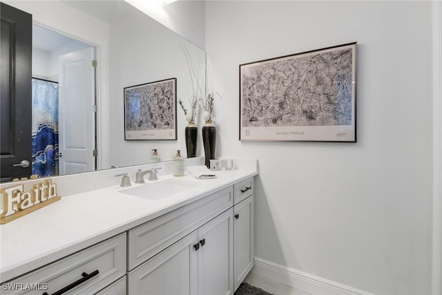 bathroom with vanity