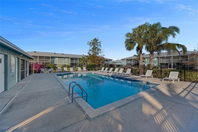 view of pool with a patio