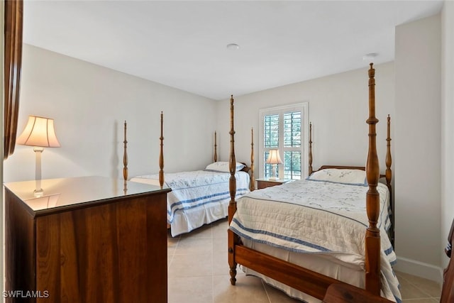 view of tiled bedroom