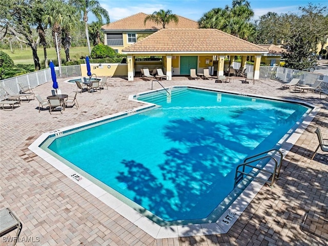 view of pool with a patio area