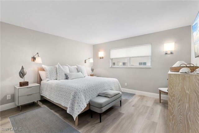 bedroom featuring hardwood / wood-style floors