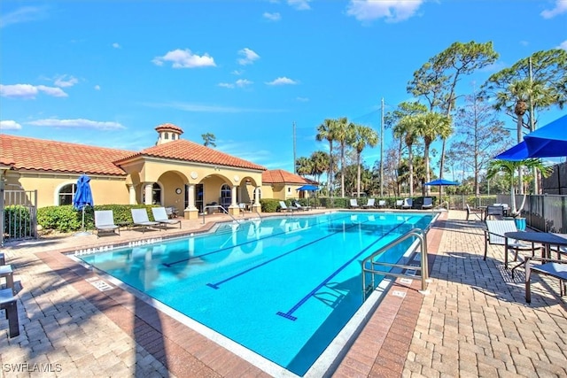 view of pool with a patio