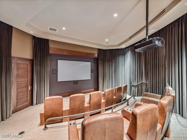 4931 Bonita Bay Blvd Unit 2103, Bonita Springs, FL 34134 - carpeted cinema with a raised ceiling and recessed lighting