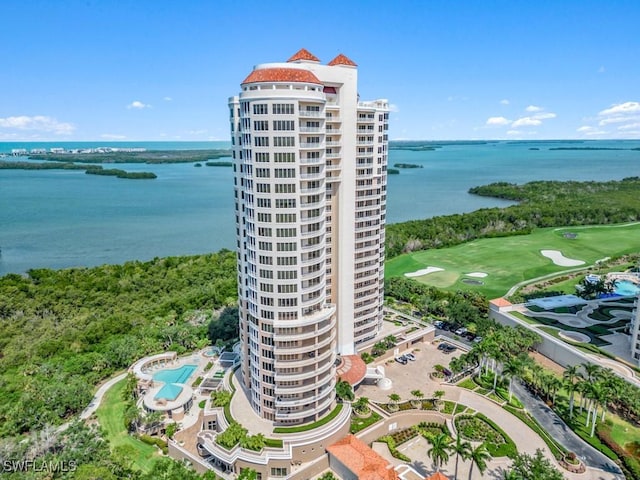 4931 Bonita Bay Blvd Unit 2103, Bonita Springs, FL 34134 - bird's eye view of apartment complex / building, a large body of water, and a local golf course