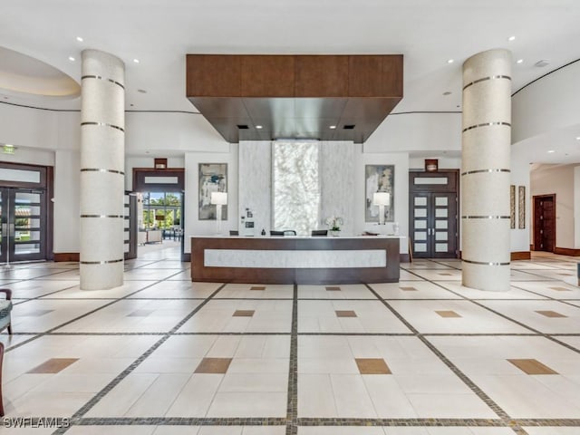 4931 Bonita Bay Blvd Unit 2103, Bonita Springs, FL 34134 - reception area featuring a high ceiling and recessed lighting