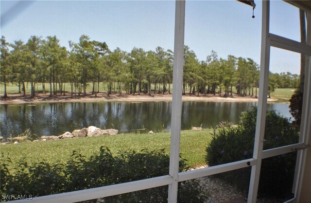 view of water feature