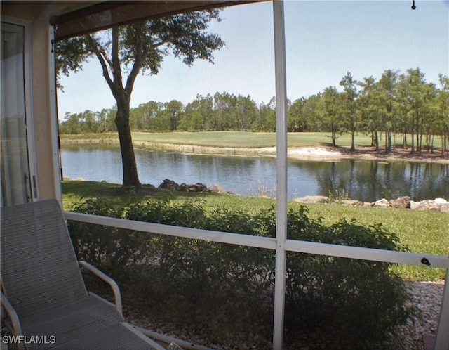 view of water feature