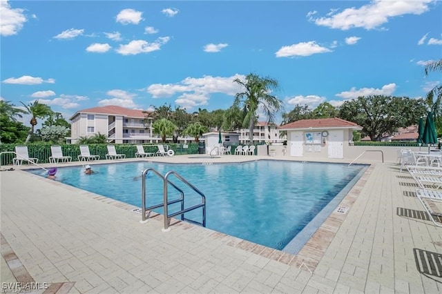 view of pool with a patio