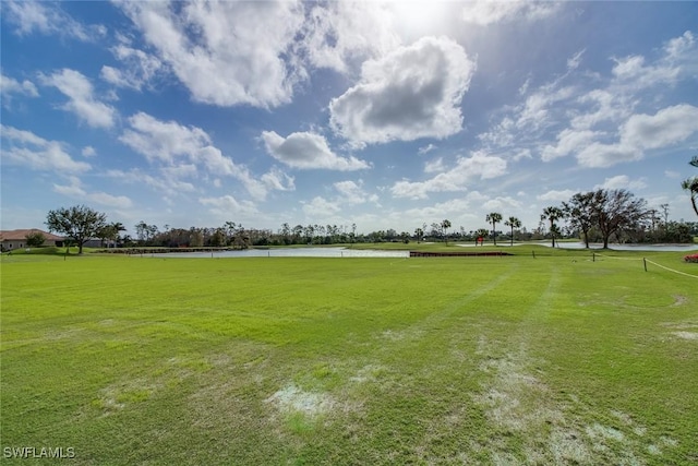 view of property's community featuring a water view