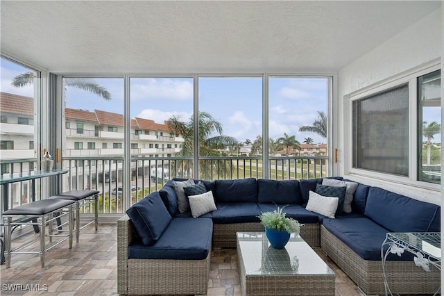 view of sunroom