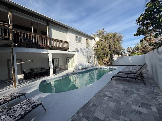 view of pool with a patio area