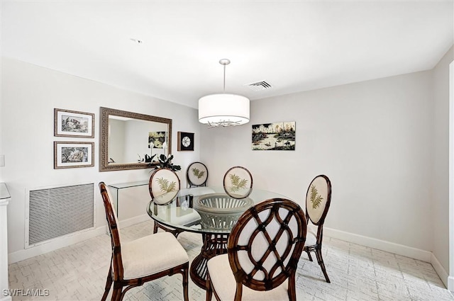 view of dining area