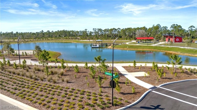 view of water feature