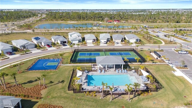 16672 Expedition Ct, Punta Gorda, FL 33982 - aerial view of a nearby body of water and a pool area