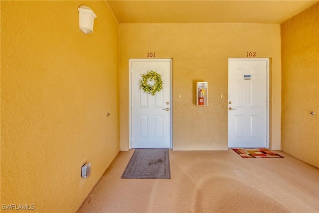 view of doorway to property