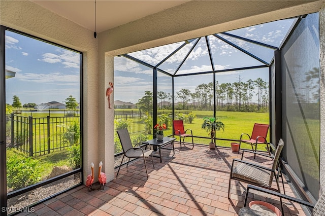 sunroom featuring a wealth of natural light