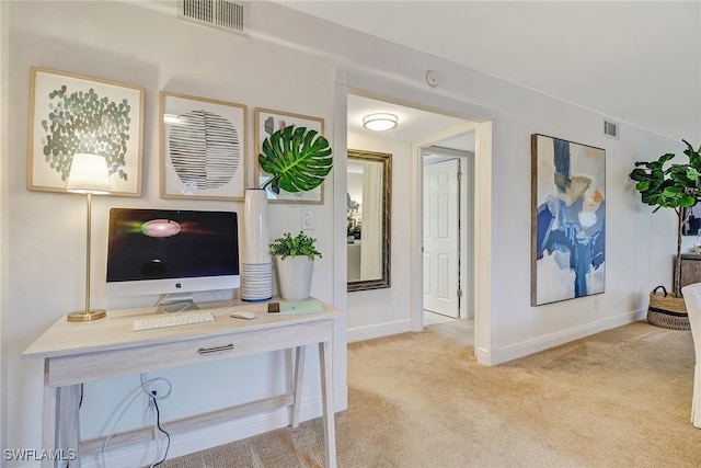 view of carpeted living room