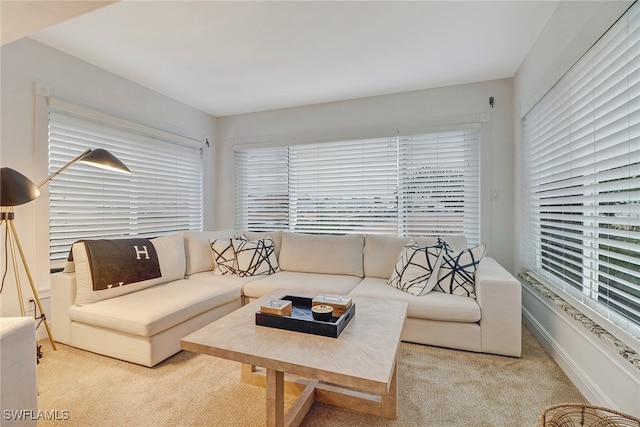 view of carpeted living room