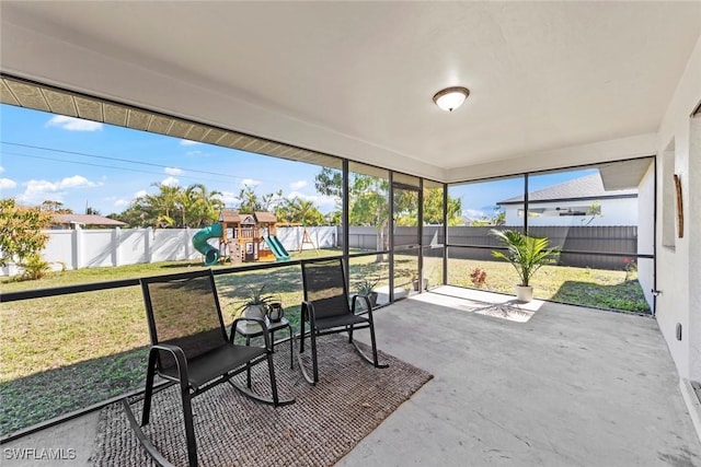 view of sunroom / solarium