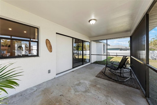 view of sunroom