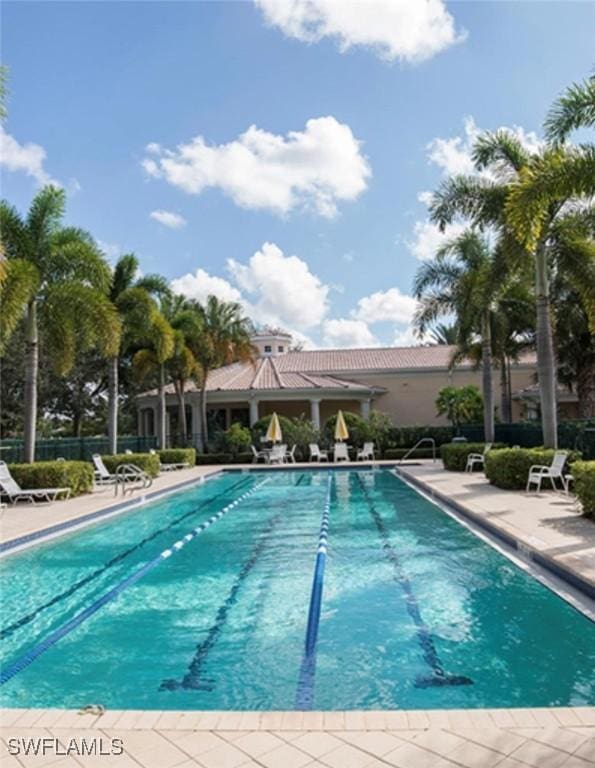 view of pool with a patio area