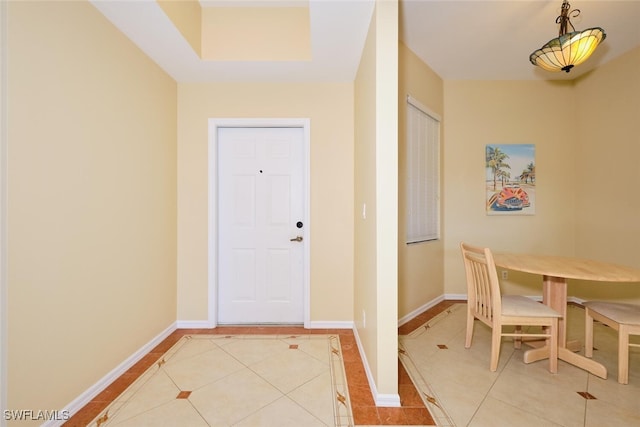 view of tiled foyer